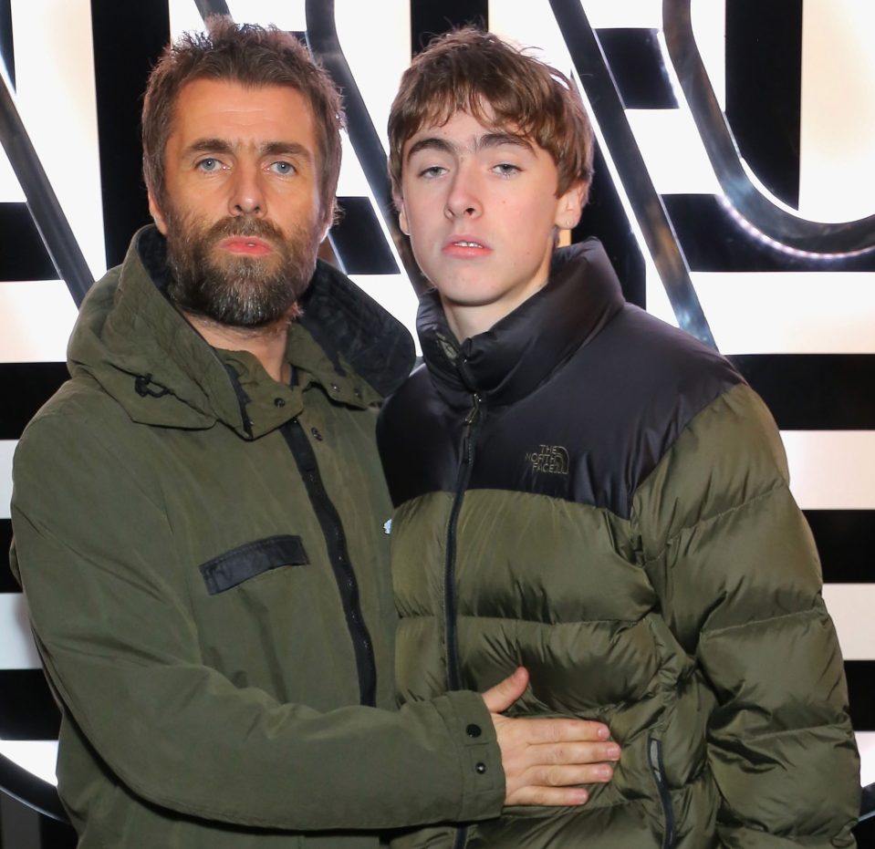 Liam Gallagher and son Gene attend the Brits Awards 2018 After Party