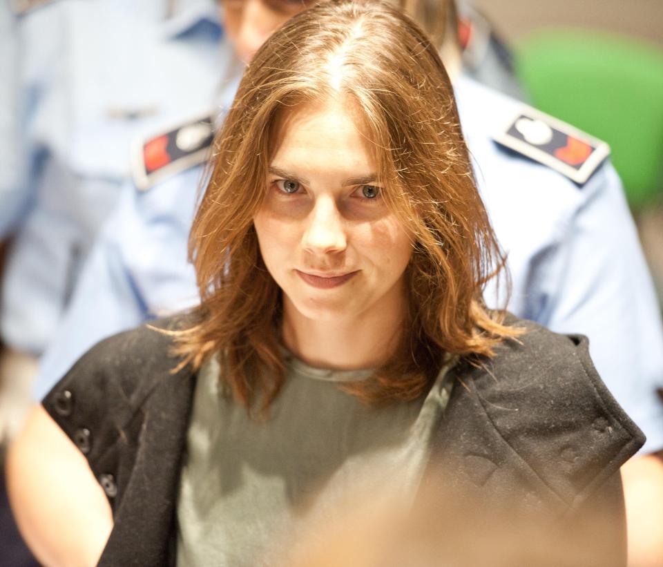  Knox attends court during her appeal against her conviction of the murder of Meredith Kercher