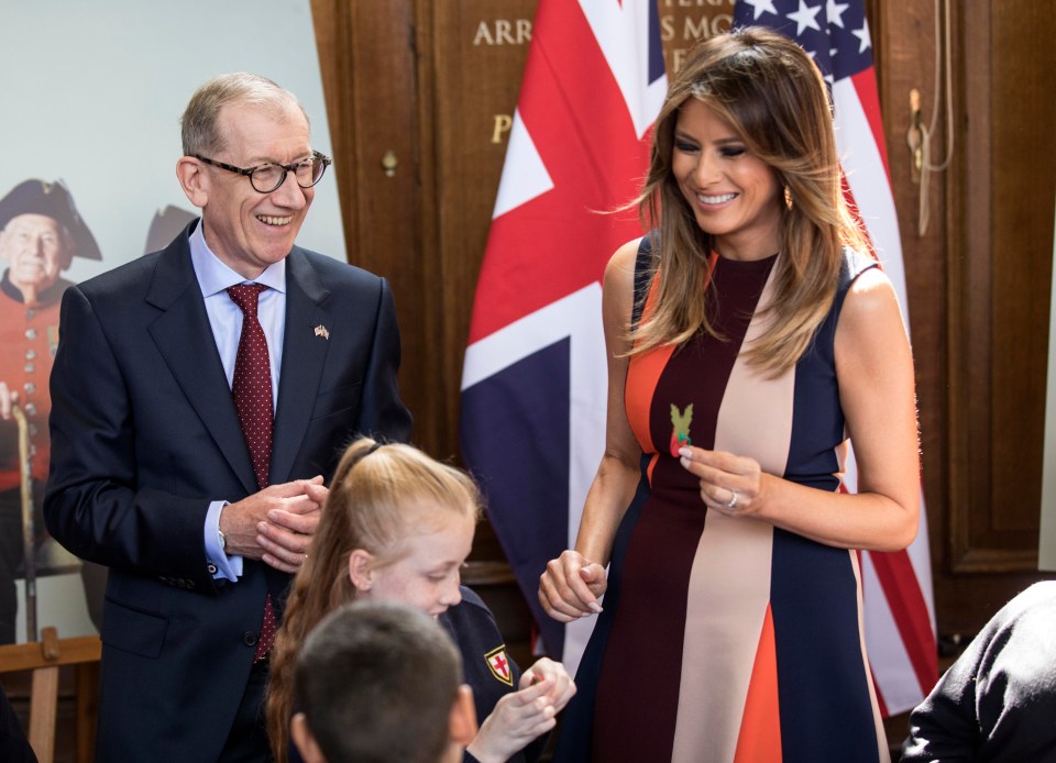  Philip May will host Melania Trump for tea and a Downing Street tour while the leaders talk