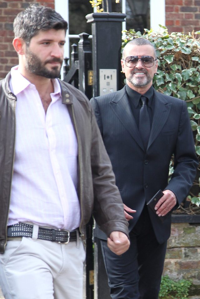  George Michael and Fadi Fawaz in Hampstead, London in 2012