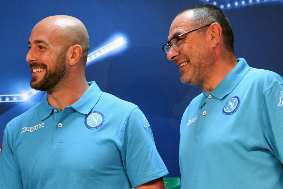  Reina could link up with his old Napoli boss Maurizio Sarri at Juventus