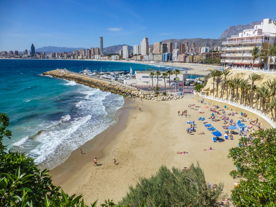 Three beaches were briefly closed in the Spanish resort town of Benidorm