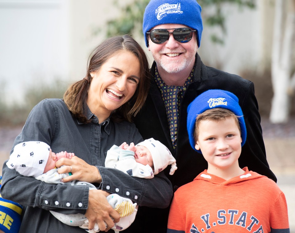  The Virgin Radio Breakfast host is a new dad to Noah's siblings, twins Boo and Walt, pictured here with his wife Natasha