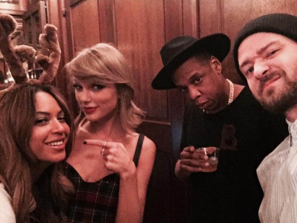  They go big on nights out, pictured here partying with Taylor Swift and Justin Timberlake