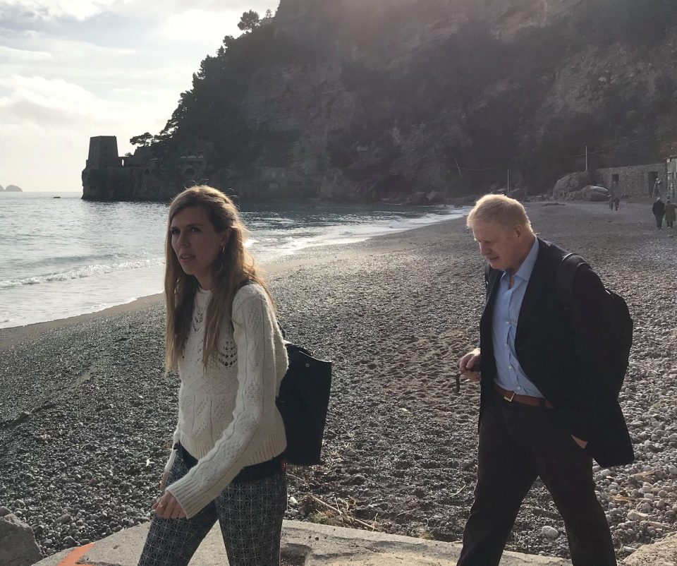 The pair were spotted together on Fornillo beach, in Positano, Italy in March