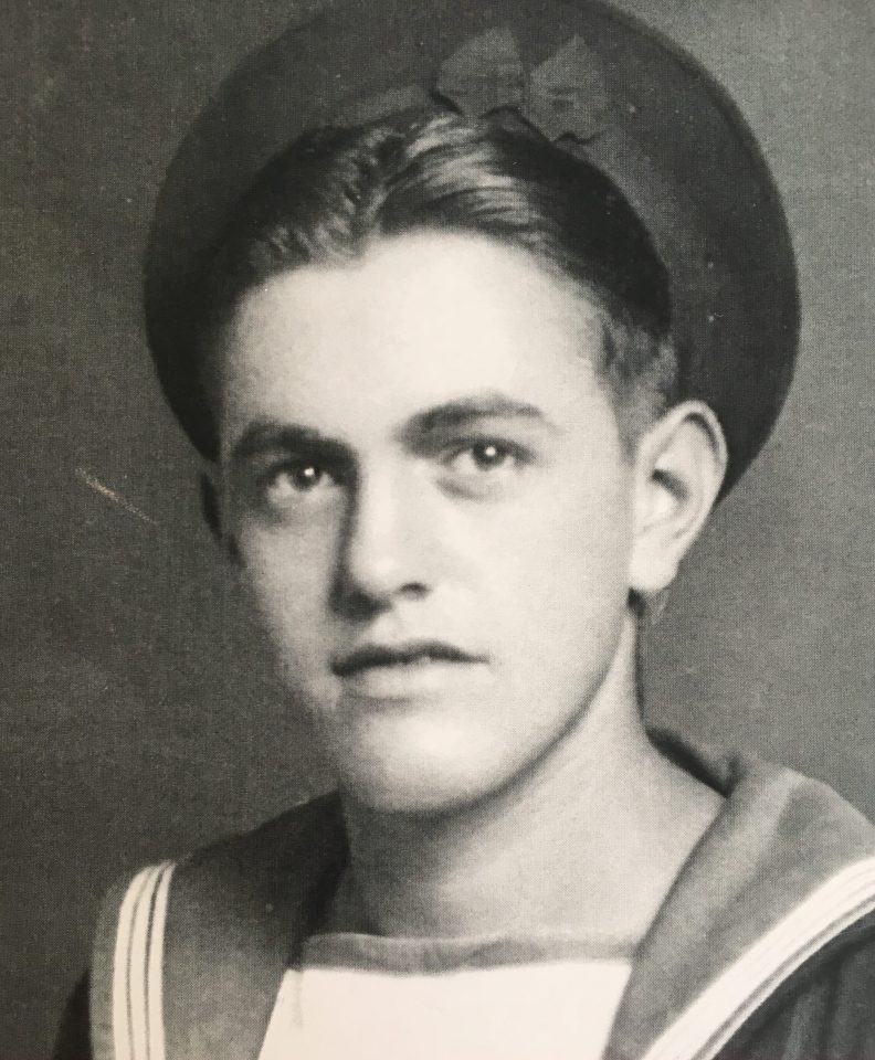  Ted was 18 when he ­volunteered in 1942, choosing to join the Navy because his four brothers were in the Army