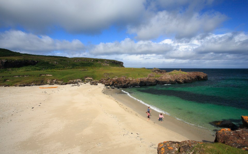  The beautiful beach at Port Langamull on the Isle of Mull