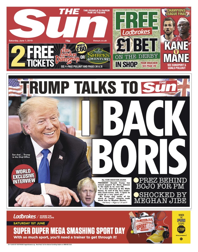  The Sun's exclusive interview with Trump where he lavished praise on Boris