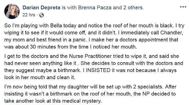  The mum took to Facebook to reveal the hilarious ordeal in a now viral post