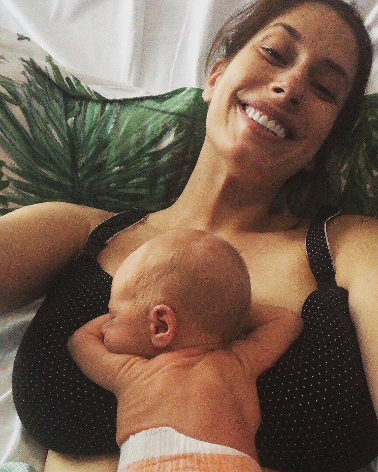  Stacey Solomon with her sweet new baby