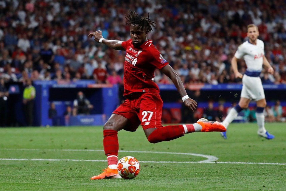  Divock Origi hammers in Liverpool's second goal just five minutes from full time