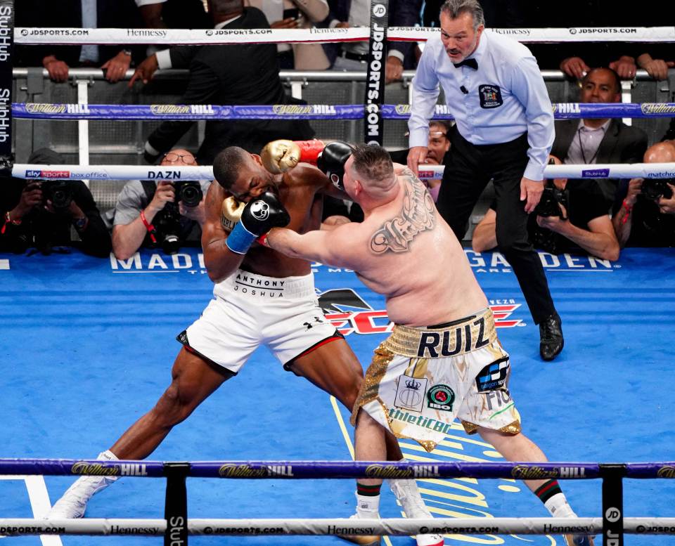  Anthony Joshua was beaten on his US debut by 25-1 underdog Andy Ruiz Jr