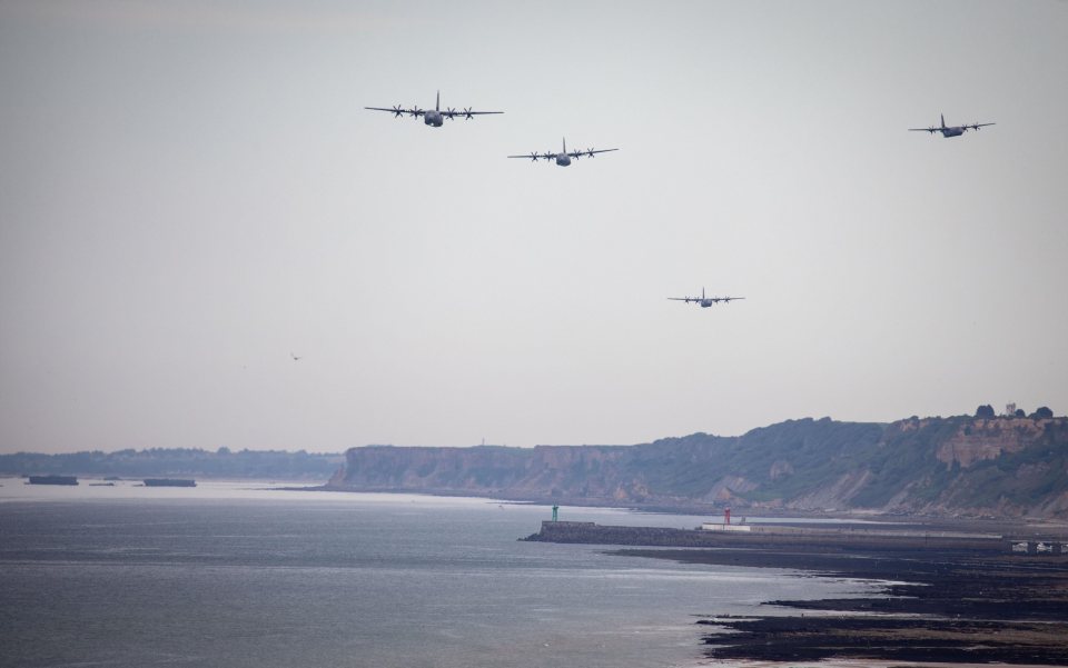  75 years on: US Air Force fly over the Gold and Ohama Beach