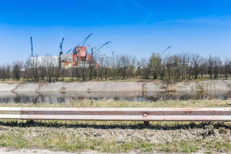  The remains of the power plant at Chernobyl, where people were evacuated in 1986 after a power station reactor exploded