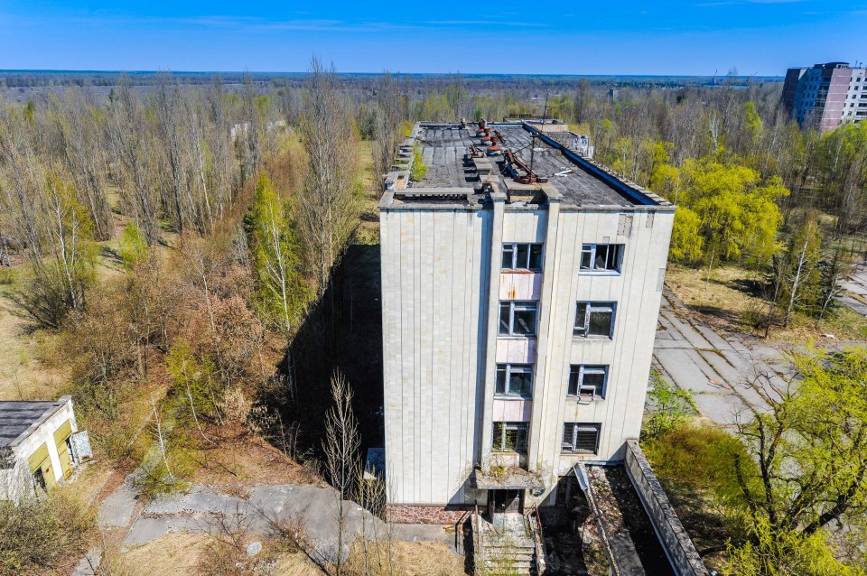  Abandoned apartment buildings are scattered throughout the city