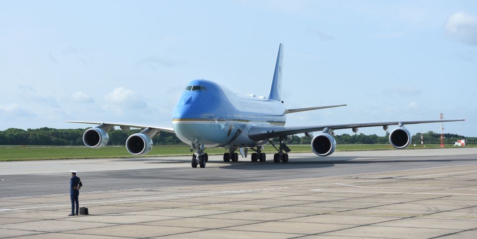  Air Force One and Air Force Two landed this morning around 9am