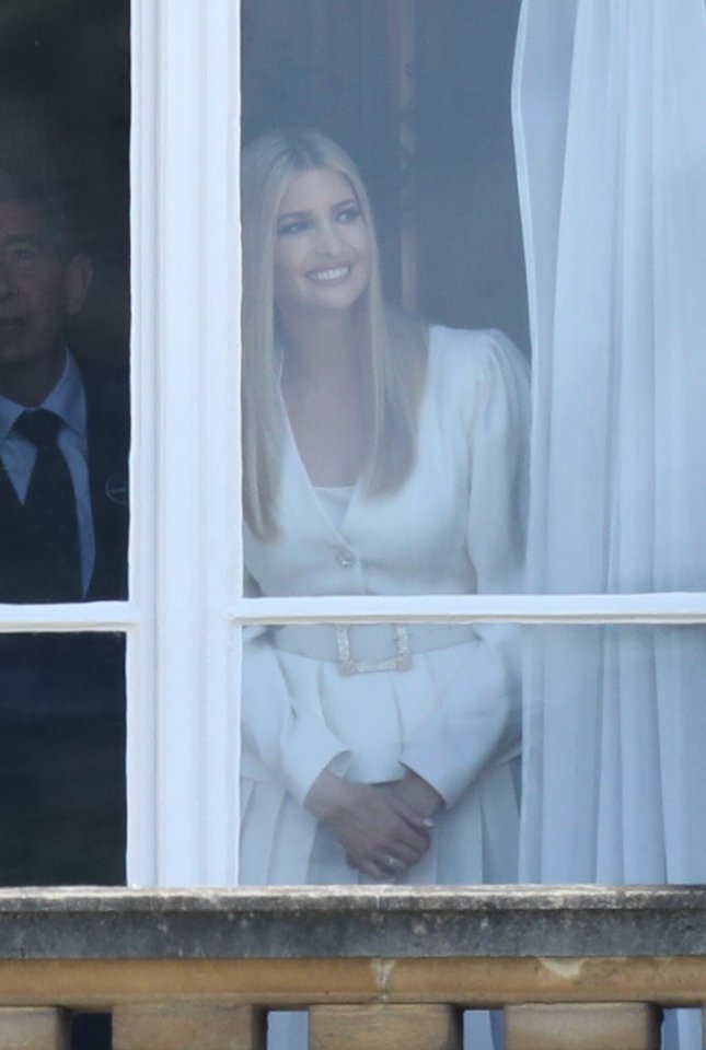  Ivanka Trump at Buckingham Palace waiting for her father to arrive