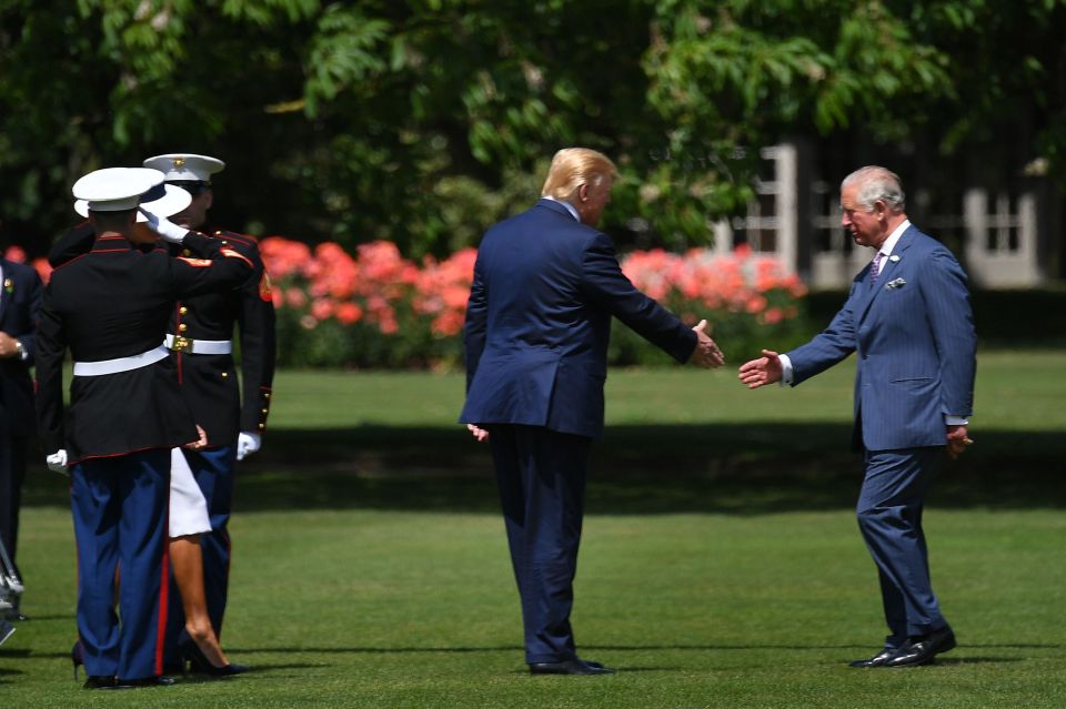  Mr Trump was met by Prince Charles