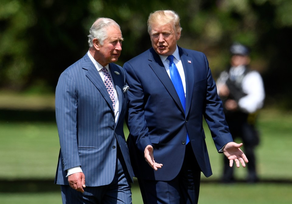  Prince Charles, left, welcoming Donald Trump to Buckingham Palace