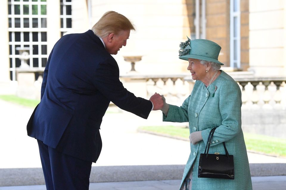  A bizarre camera angle and slightly awkward grasp made the US President's greeting look like a fist bump