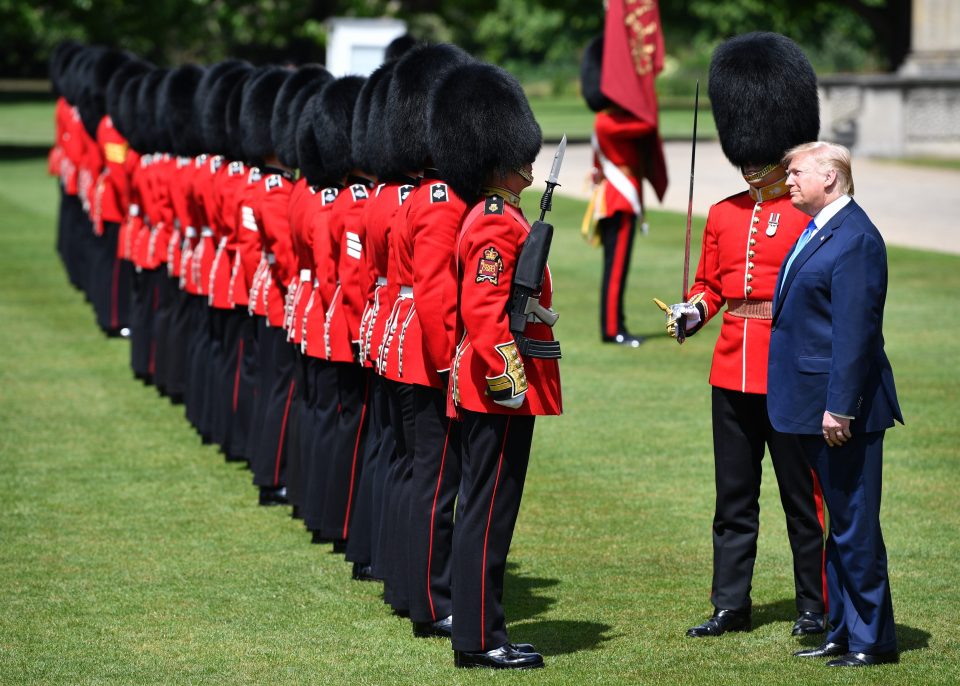  Mr Trump inspecting the Guard of Honour