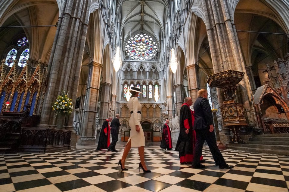  The Trumps had a tour of the historic abbey