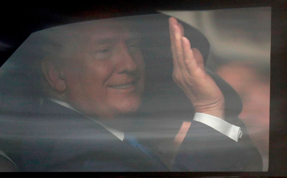  The President gave another wave as he left Westminster Abbey