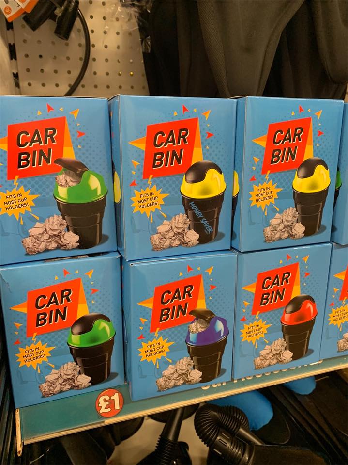  Keep things tidy with this car bin from Poundland