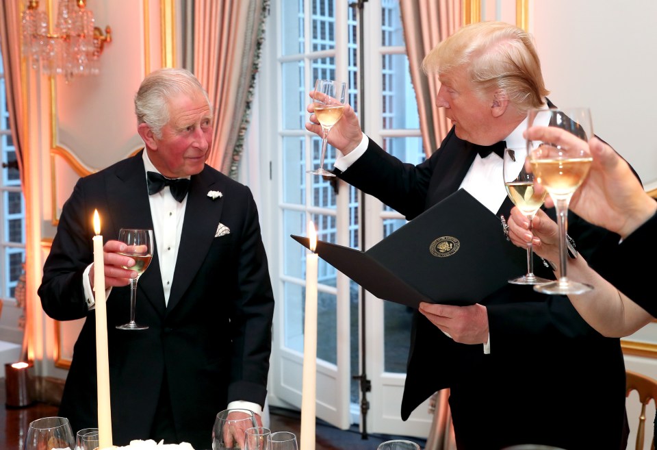  Donald Trump hosted the Prince of Wales and Camilla at Winfield House during their state visit to the UK