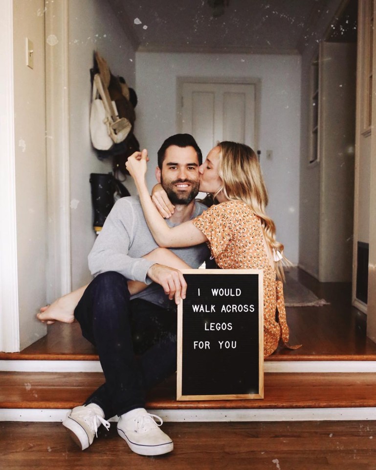  The couple previously declared their love for each other by saying they 'would walk across Legos' for one another