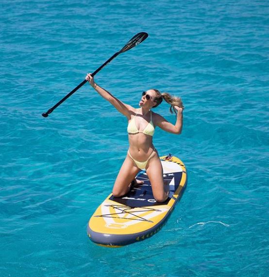  The Little Mix star had a go at paddle boarding