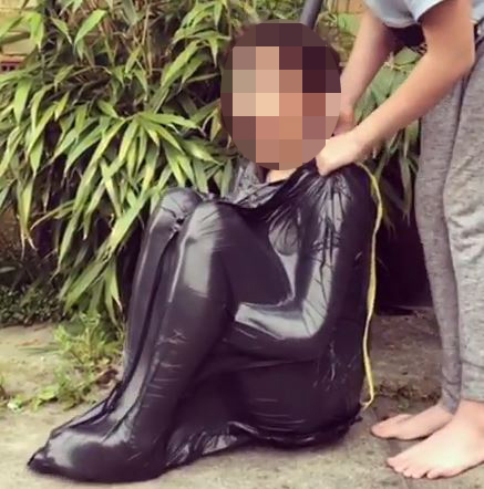 The potentially killer craze often involves kids being sucked inside bin bags