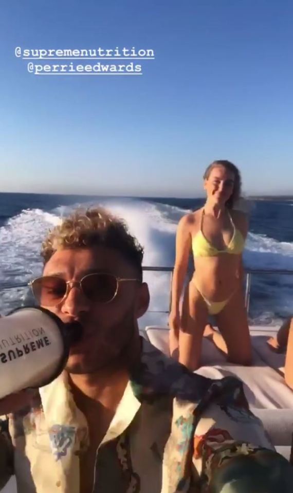  Perrie left her hair down for the impromptu boat dance