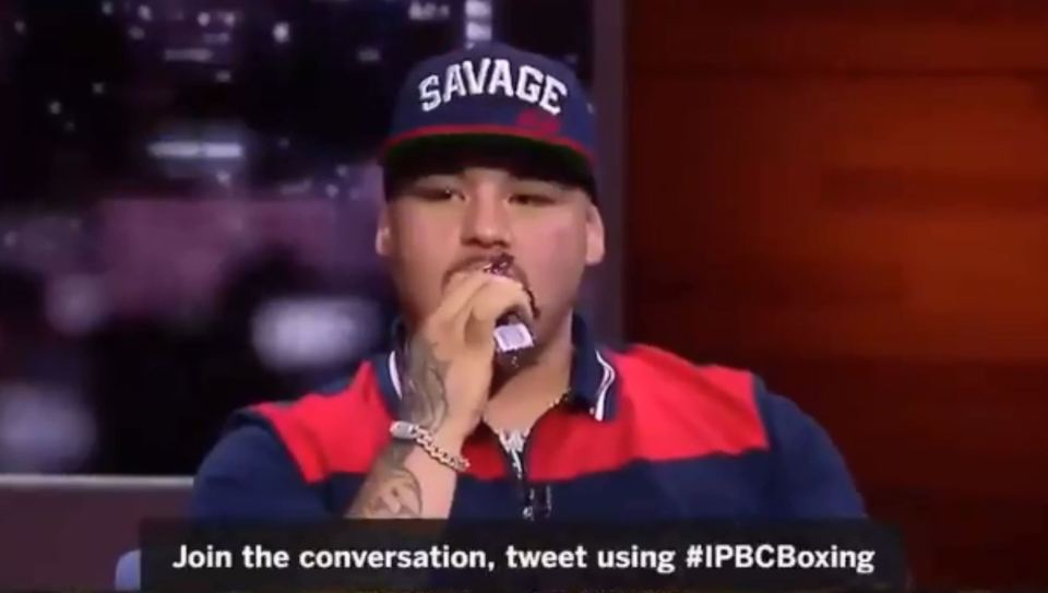  Andy Ruiz Jr couldn't resist tucking into a Snickers on live TV