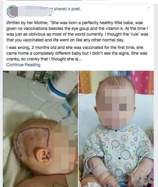  Another anti-vaxx mum blames her daughter's jabs for the illness she suffered