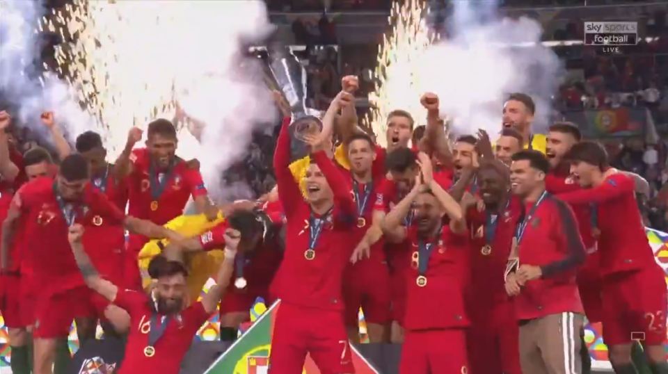  Ronaldos trophy moment was overshadowed as his team-mates fell off the podium