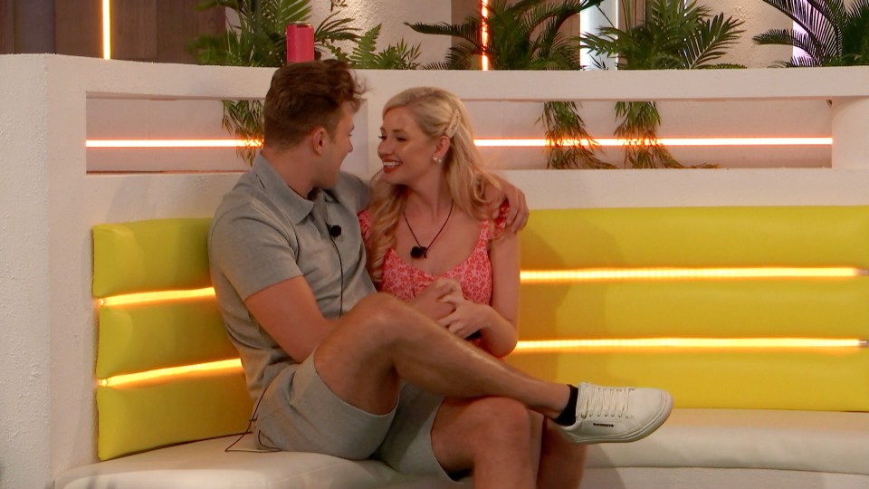  Things got lippy for Curtis and Amy after she smeared her red lipstick on his face after enjoying a snog