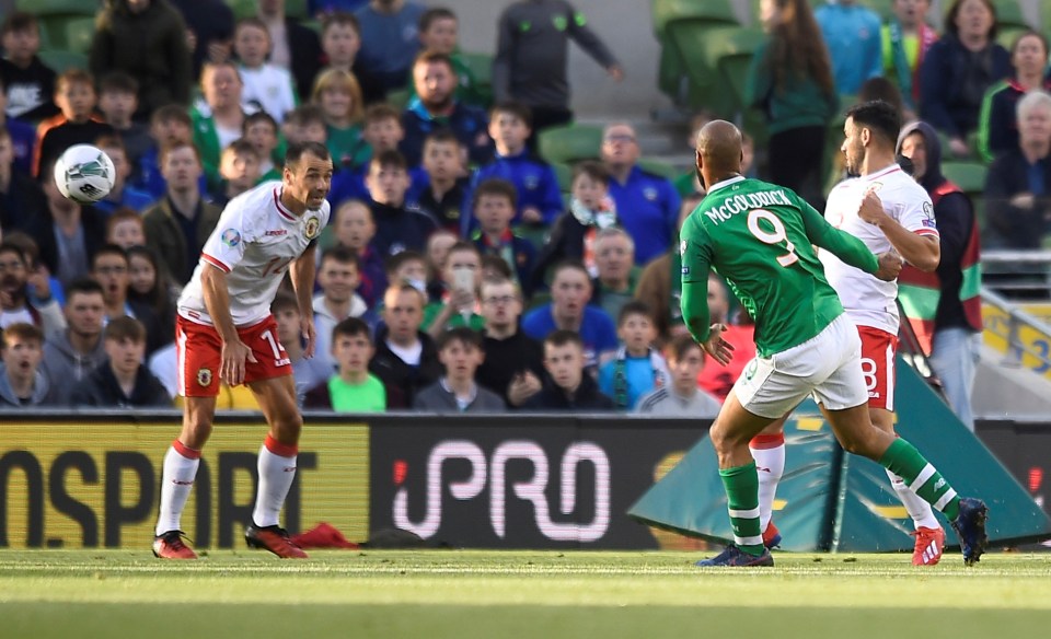 Irish fans might have expected the floodgates to open against minnows Gibraltar when McGoldrick’s effort ended up in the goal