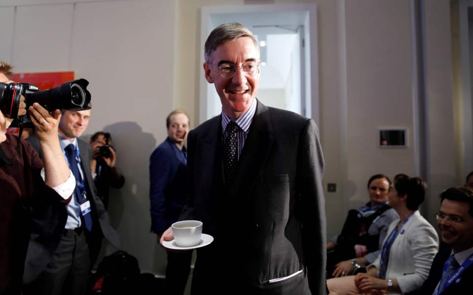  Conservative MP Jacob Rees-Mogg looked pleased be supporting Boris