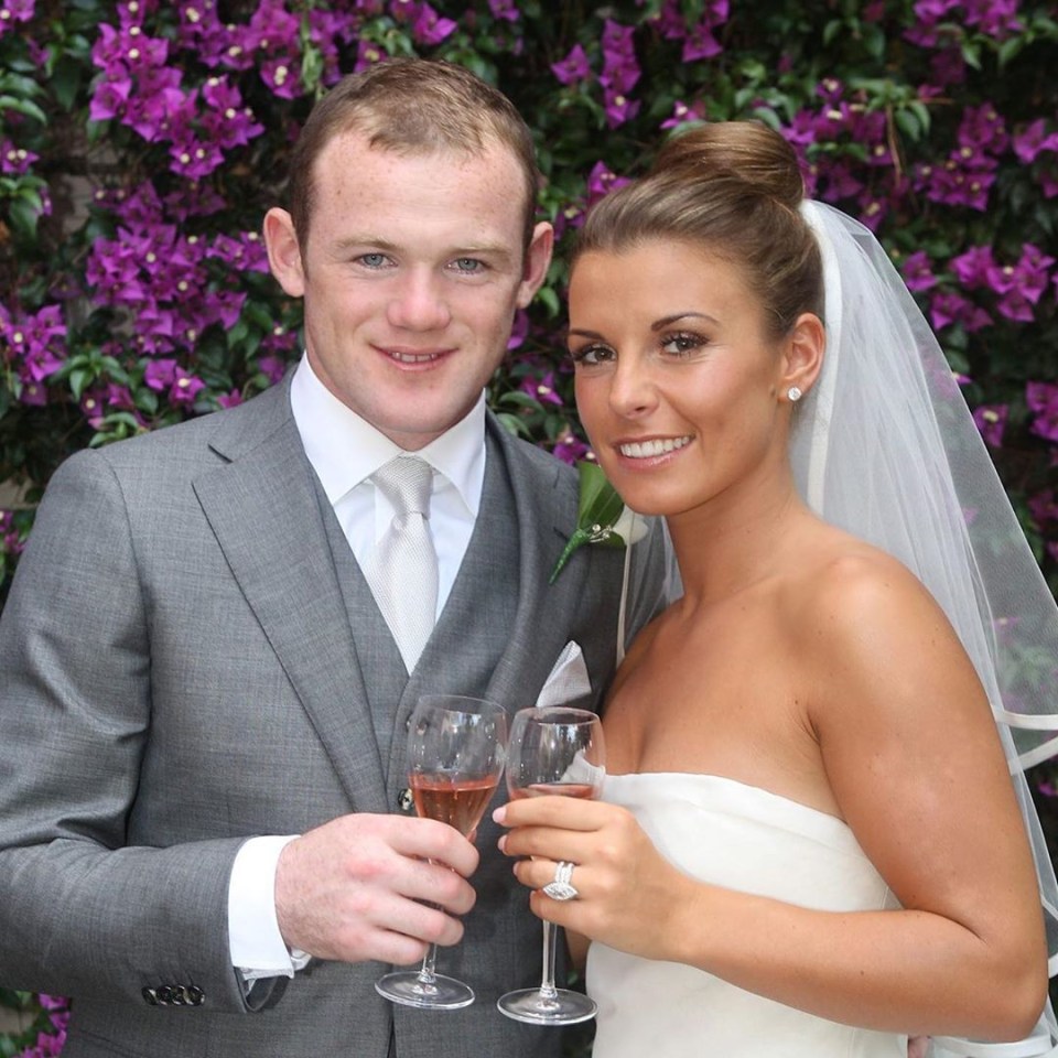  Wayne wrote his own tribute to his wife, alongside this throwback photo from their wedding day