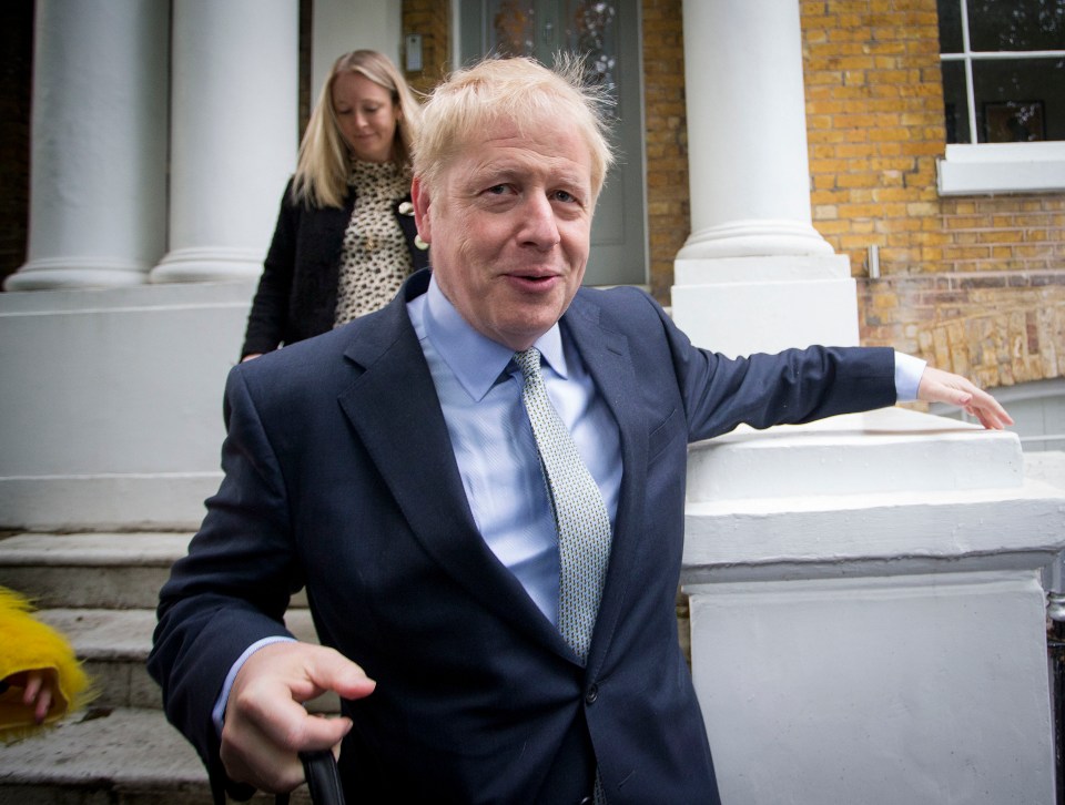  Boris celebrated his victory last night at a constituency dinner in Grantham