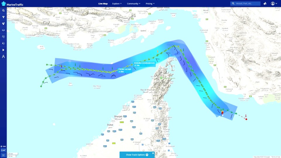  The tankers Front Altair and Kokuka Courageous had just passed through the strategic Strait of Hormuz