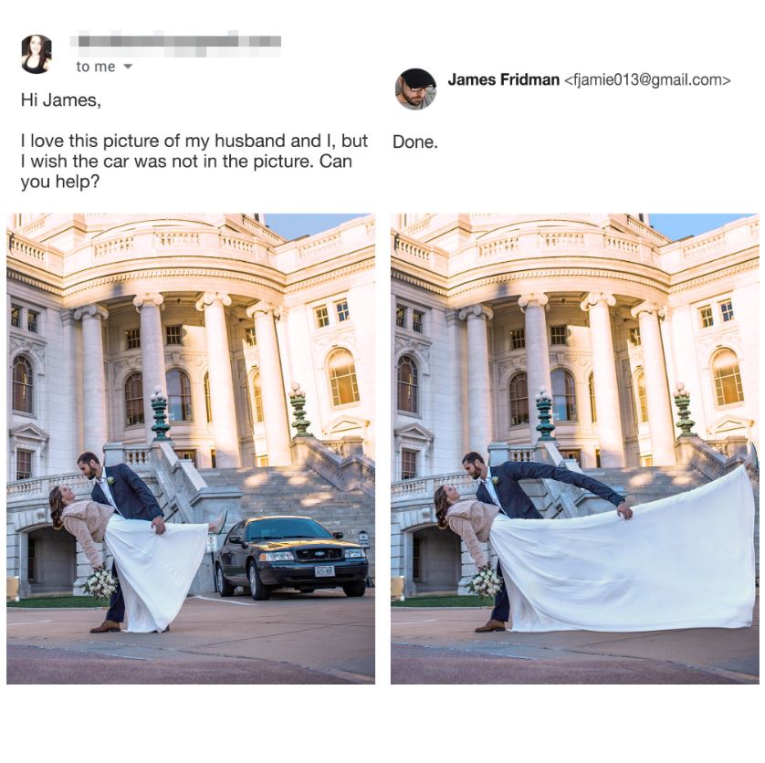  James made this couple's dream come true... sort of