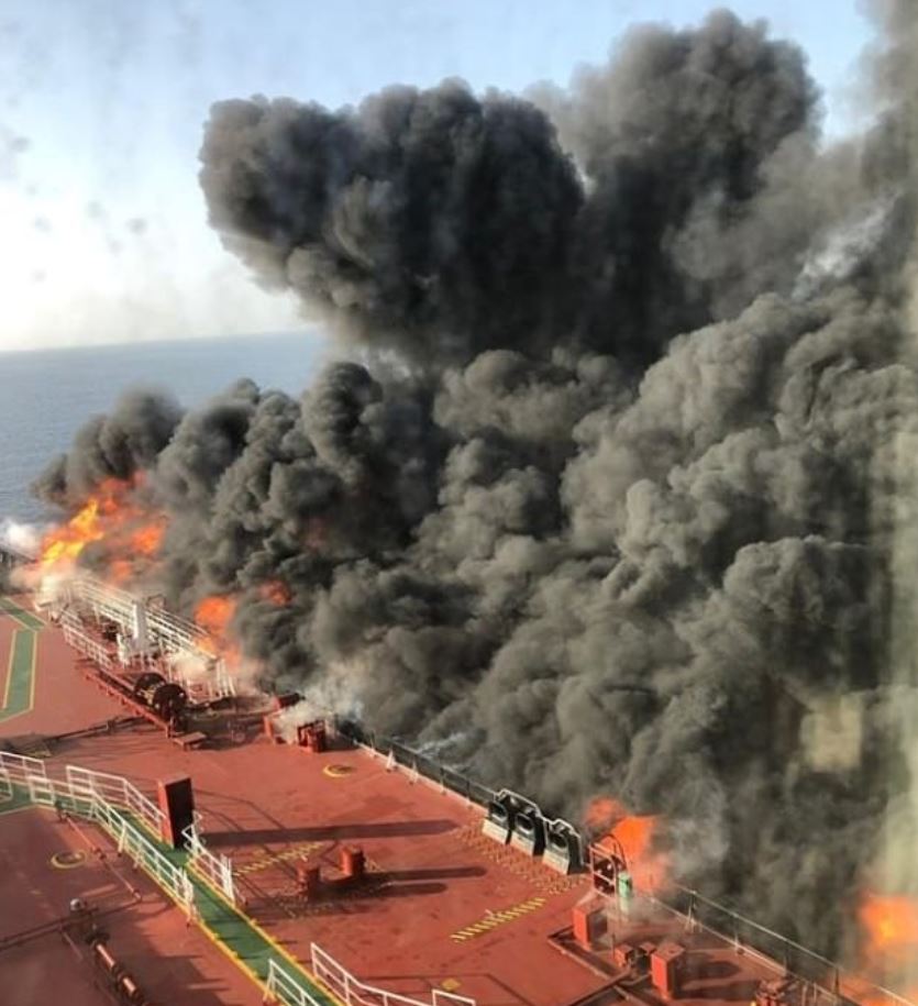 The tanker was one of two ships attacked on Thursday sparking an evacuation of all crew members