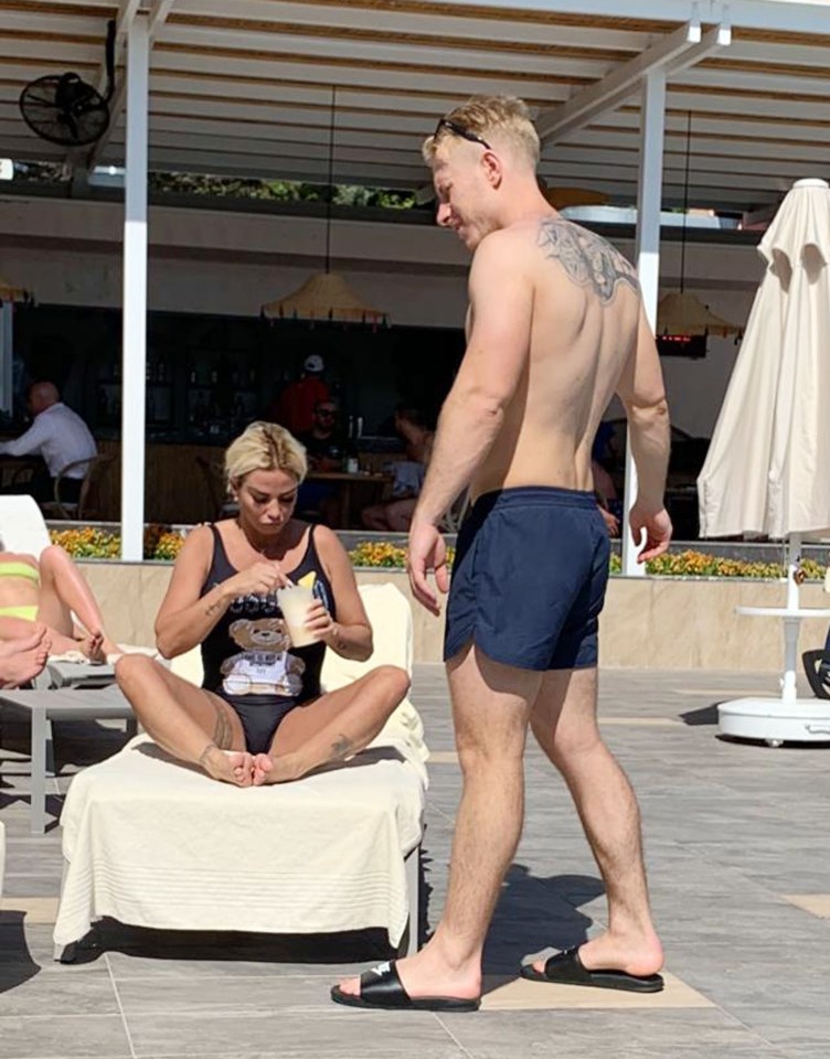  The 41-year-old is soaking up the sun in Majorca alongside beau Kris Boyson 