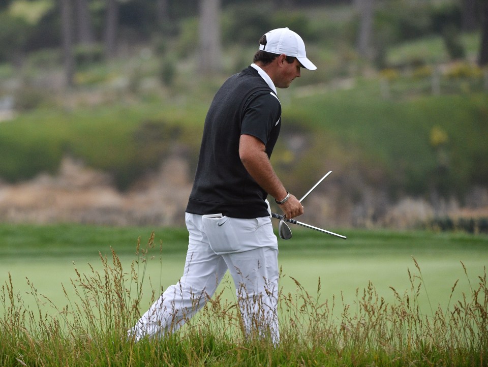  Reed saw red after duffing a chip on the 18th