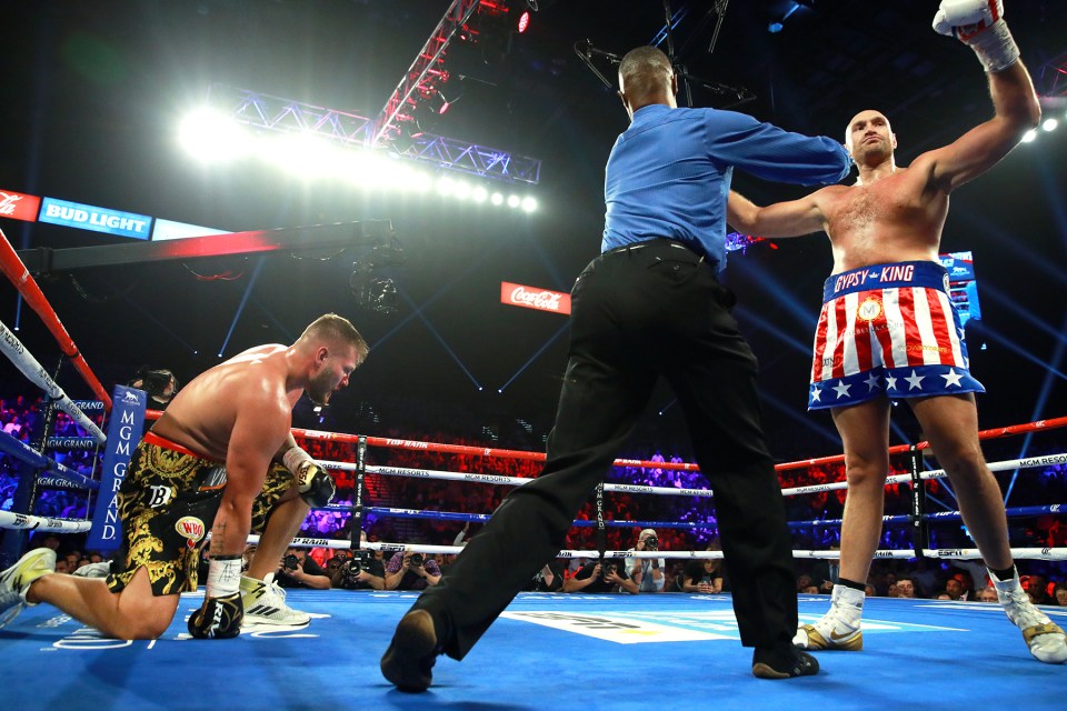 Fury stopped Schwarz inside two rounds after peppering him with uppercuts and jabs