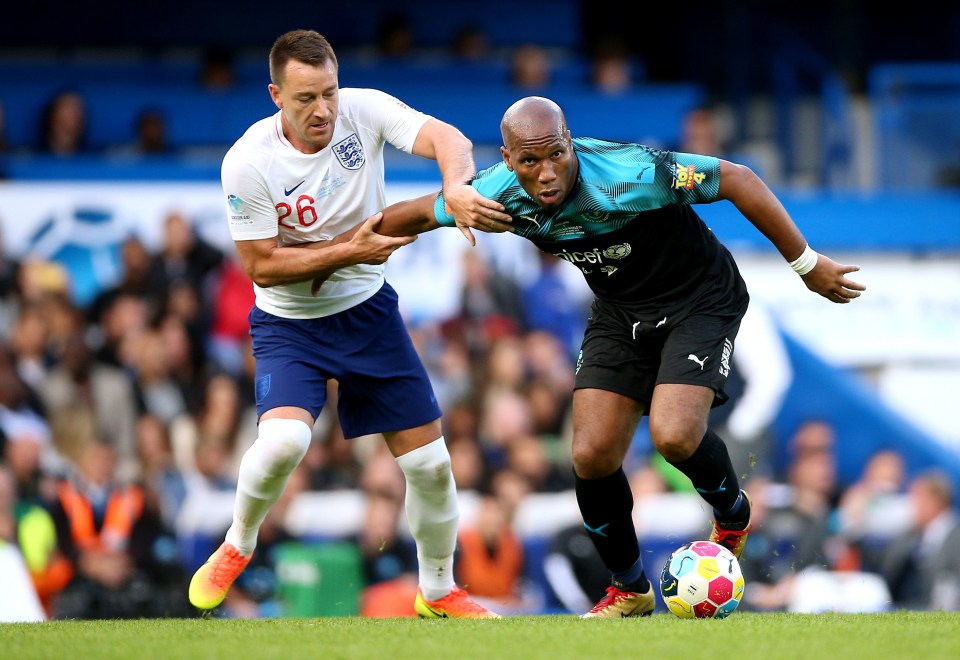 Didier Drogba battled against John Terry as both men returned to Stamford Bridge