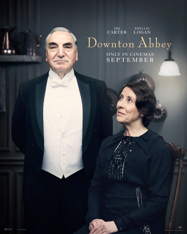  Jim Carter as butler Mr Carson and Phyllis Logan playing housekeeper Mrs Hughes