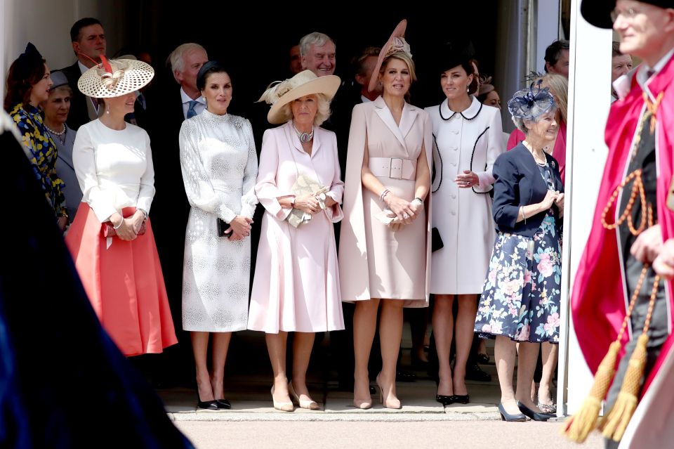  The royal wives watch the annual service at St George's Chapel, Windsor Castle